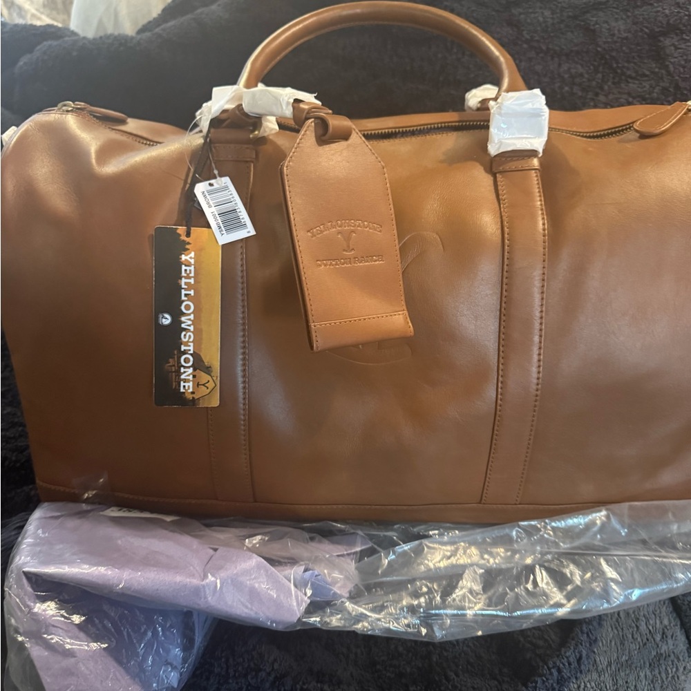 Yellowstone Brown Leather Men's Duffel Bag